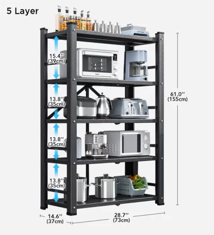 Joybos® 5-Tier Kitchen Unit Heavy Duty Metal Storage Shelves F88 8