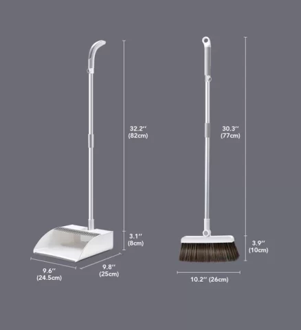 Joybos® Broom with Stand Up Dustpan Combo Set for Office Home Kitchen Lobby Floor Use 13