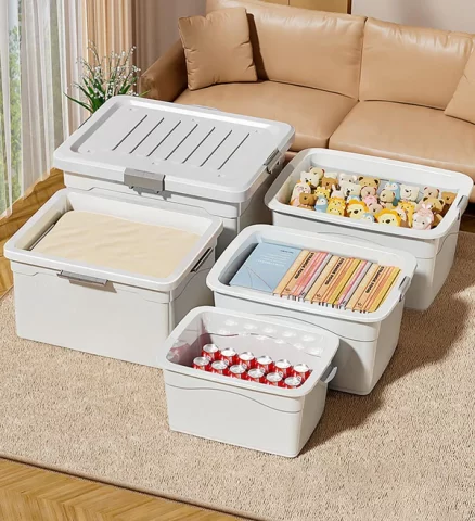 Joybos® Durable Stackable Wheeled Storage Containers with Lids Z18 3