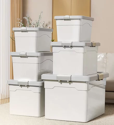 Joybos® Durable Stackable Wheeled Storage Containers with Lids Z18 4