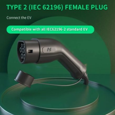 22Kw Type2 to Type2 Ev Charging Cable 3Phase 32A Female To Male Plug 5M Cable Charging Stations 5