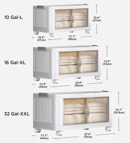 Joybos® Stackable Storage Bins with Lids and Doors 16