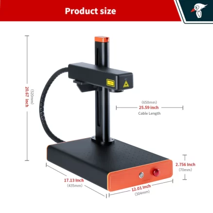 EM-Smart Basic 20W Fiber Commercial Laser Engraving Machine MODEL Basic 1 (without Rotary) 2