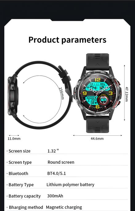 H70 Smart Watch BT Call 1.32inch Full Touch Heart Rate IP67 Waterproof Voice Assistant Sport Track 37