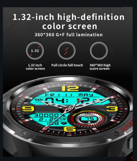 H70 Smart Watch BT Call 1.32inch Full Touch Heart Rate IP67 Waterproof Voice Assistant Sport Track 39