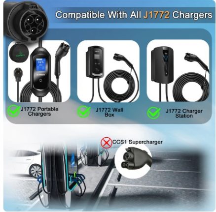 Adaptor 16A 32A Electric Vehicle Car Charger Connector SAE J1772 Socket Type 1 To Type 2 EV Adapter Socket 2