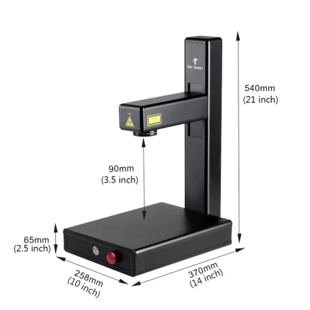 Em-Smart 20W Portable Fiber Laser Marking Machine Color Gray 4