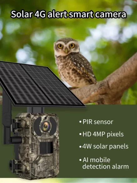 2K Australia 4G Band Infrared LED 0.2s Trigger Time Motion Activation Battery Solar Wildlife Game Camera For Wildlife Monitoring 2