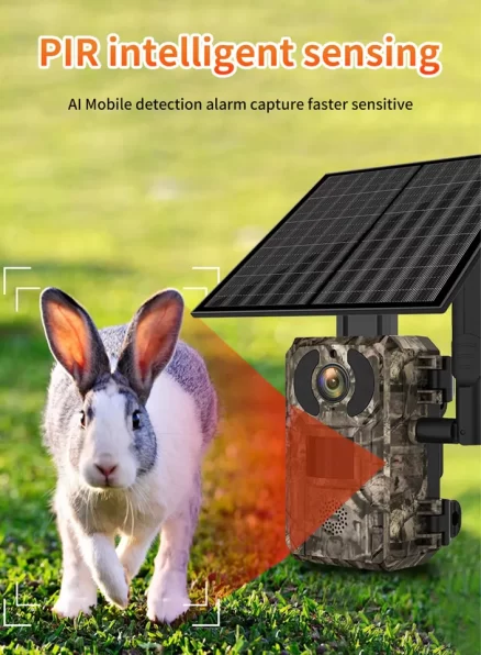 2K Australia 4G Band Infrared LED 0.2s Trigger Time Motion Activation Battery Solar Wildlife Game Camera For Wildlife Monitoring 5