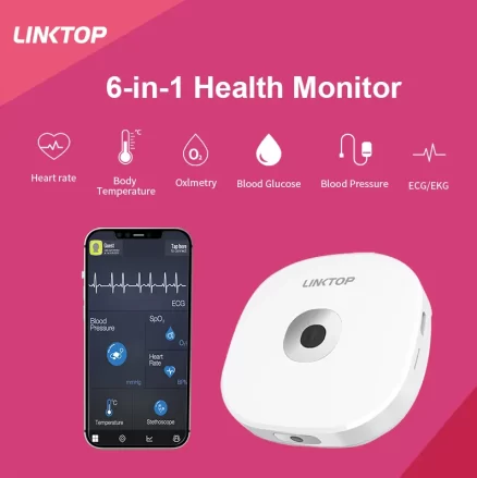 Smart Portable 6 in 1 Remote Health Monitor Track 6 Key Health Vitals 2