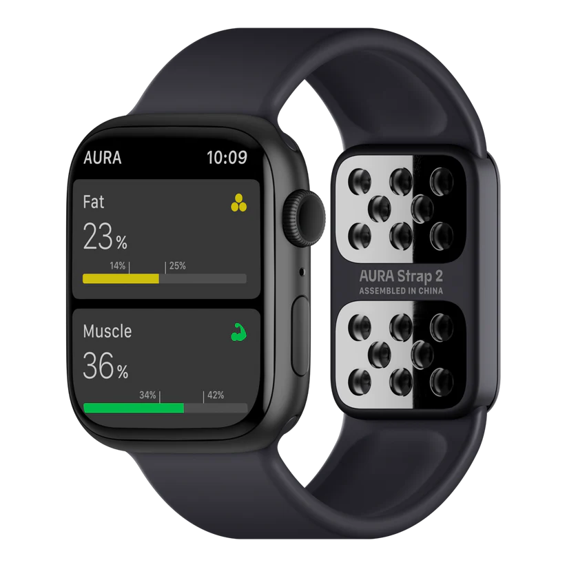Aura Strap 2 Compatible w Apple Watch Monitor Body Fat & Weight Loss Muscle Monitoring Device w Biogram 2