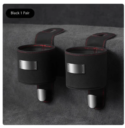 Car Hook Storage Box Seat Back Milk Bottle Beverage Cup Holder Suede Rear Storage Car Storage Box Hook 2