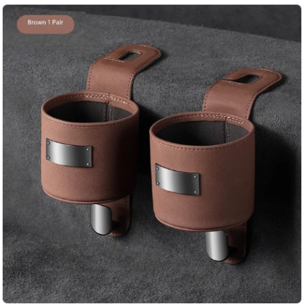 Car Hook Storage Box Seat Back Milk Bottle Beverage Cup Holder Suede Rear Storage Car Storage Box Hook 3