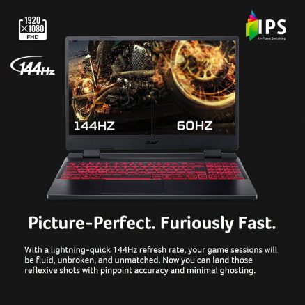 Acer Nitro 5 AN515-58-57Y8 Gaming Laptop | Intel Core i5-12500H | NVIDIA GeForce RTX 3050 Ti Laptop GPU | 15.6" FHD 144Hz IPS Display | 16GB DDR4 | 512GB Gen 4 SSD | Killer Wi-Fi 6 | Backlit Keyboard 12