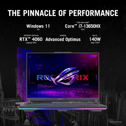 ASUS ROG Strix G16 (2024) Gaming Laptop, 16” 16:10 FHD 165Hz Display, NVIDIA® GeForce RTX™ 4060, Intel Core i7-13650HX, 16GB DDR5, 1TB PCIe Gen4 SSD, Wi-Fi 6E, Windows 11, G614JV-AS74 9