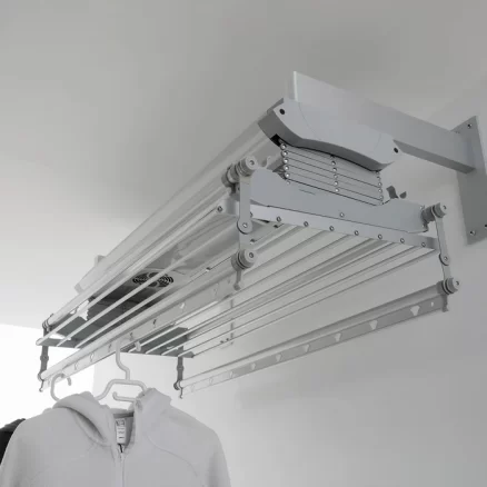 Foxydry Air Wall-Mounted Electric Drying Rack: Space-Saving, Remote-Controlled, Energy-Efficient 5