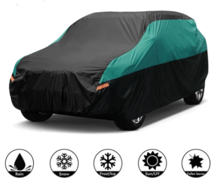 Kayme Universal Full Car Covers Outdoor Waterproof Sun Rain Snow UV Protectio Fit SUV/Sedan/Hatchback 2