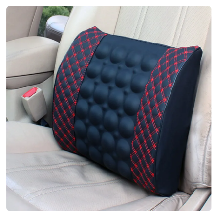 Car Electric Massage Back Cushion for Car Seat Support Health Care Lumbar Pad Auto Back Pillow leather Auto Seat Back Support 2