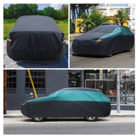 Kayme Universal Full Car Covers Outdoor Waterproof Sun Rain Snow UV Protectio Fit SUV/Sedan/Hatchback 15