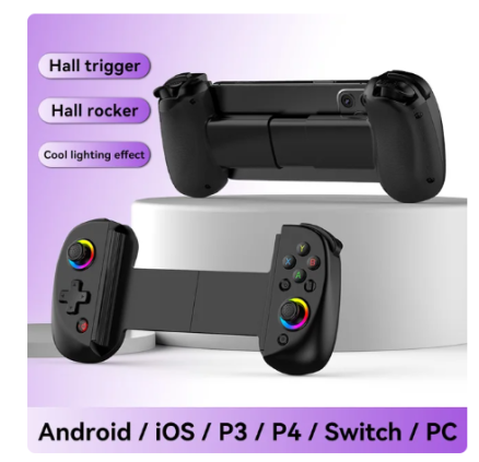 Hot Sale D8 Telescopic Gaming Controller Streaming Gamepad for Tablet Android iOS PS3 PS4 Switch PC Joystick with Hall Trigger 3