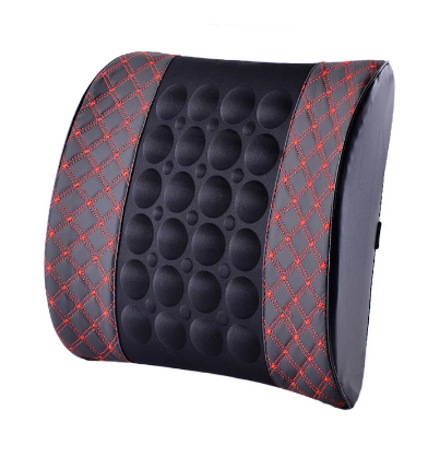 Car Electric Massage Back Cushion for Car Seat Support Health Care Lumbar Pad Auto Back Pillow leather Auto Seat Back Support 2