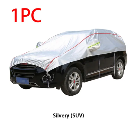 Universal Half Car Cover Waterproof Outdoor Cover Oxford Sun Rain Uv Protection Dustproof Snowproof Car Body Cover for SUV Sedan 3