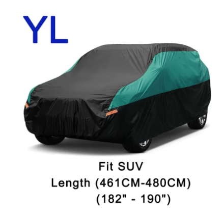 Kayme Universal Full Car Covers Outdoor Waterproof Sun Rain Snow UV Protectio Fit SUV/Sedan/Hatchback 3