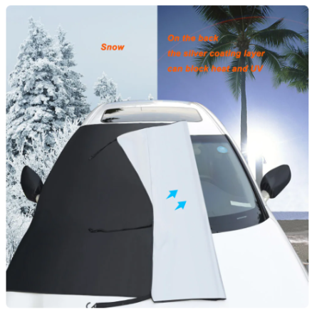 Universal Car Front Windshield Cover Snow Car Cover Sunshield Dust Waterproof Windscreen Protection Outdoor Exterior Protector 3