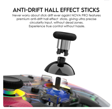 FANTECH NOVA PRO WGP14V2 Gaming Controller Anti-Drift Hall Effect Sticks and Force-switchable Tirgger Wireless Gamepad for PS4 - Image 4