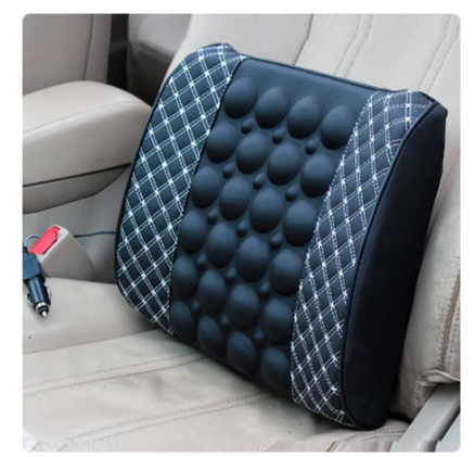 Car Electric Massage Back Cushion for Car Seat Support Health Care Lumbar Pad Auto Back Pillow leather Auto Seat Back Support 4