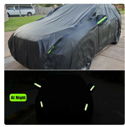 Universal SUV/Sedan Full Car Covers Outdoor Waterproof Sun Rain Snow Protection UV Car Zipper Design Black Car Case Cover M-XXL 4