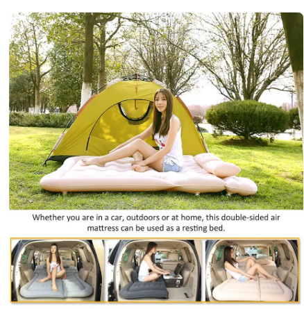 Camping Mattress For Car Sleeping Bed Travel Inflatable Mattress Air Bed For Car Universal SUV Extended With Two Air Pillows 13