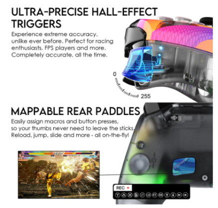 FANTECH NOVA PRO WGP14V2 Gaming Controller Anti-Drift Hall Effect Sticks and Force-switchable Tirgger Wireless Gamepad for PS4 - Image 6