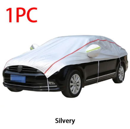 Universal Half Car Cover Waterproof Outdoor Cover Oxford Sun Rain Uv Protection Dustproof Snowproof Car Body Cover for SUV Sedan 6