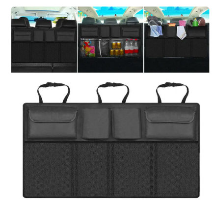 Car Trunk Car Organisers Backseat Hanging Car Organisers with 8 Large Storage Bag Trunk Organizer for SUV Truck Space Saving Exp 6