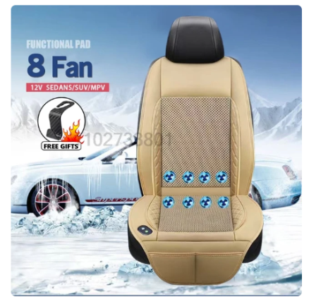 DC 12V Cooling Car Seat Cushion Summer Cool Blowing With Massage Seat Covers Ventilation Automatic Switch Seat Car Accessories 9