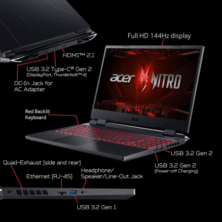 Acer Nitro 5 AN515-58-525P Gaming Laptop | Intel Core I5-12500H | RTX 3050 4