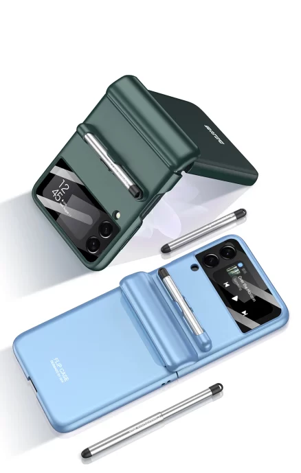 Magnetic Case with Pen & Camera Screen Protector for Samsung Galaxy Z Flip 4 4