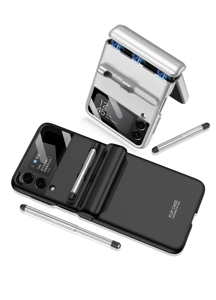 Magnetic Case with Pen & Camera Screen Protector for Samsung Galaxy Z Flip 4 2