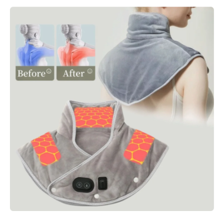 Electric Heating shoulder Neck Pad Massager USB Cervical Brace Wrap Thermal Compress Relieve Pain Fatigue Warm Back Brace Tool 1