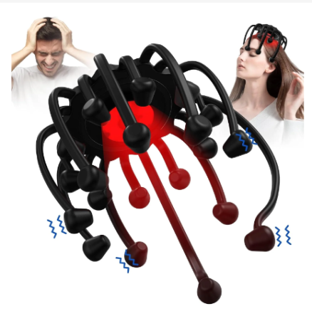 Electric Head Massager Cordless Bluetooth Head Massage with 5 Models 20 Vibration Contacts for Stress Relief Relaxation Insomnia 1