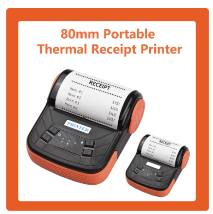 80mm Thermal Printer Portable Receipt Ticket Wireless Bluetooth Mobile Pocket Bill Printer Android Phone PC Printer 3