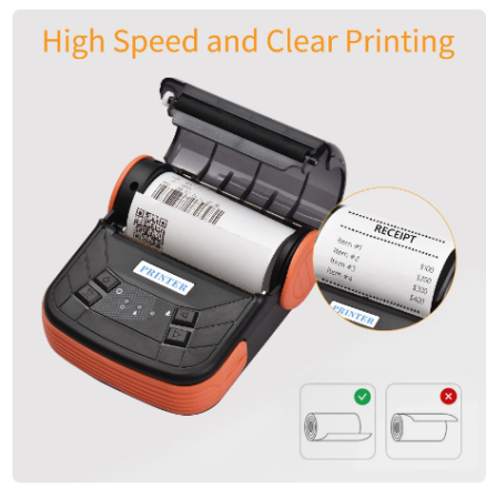 80mm Thermal Printer Portable Receipt Ticket Wireless Bluetooth Mobile Pocket Bill Printer Android Phone PC Printer 4