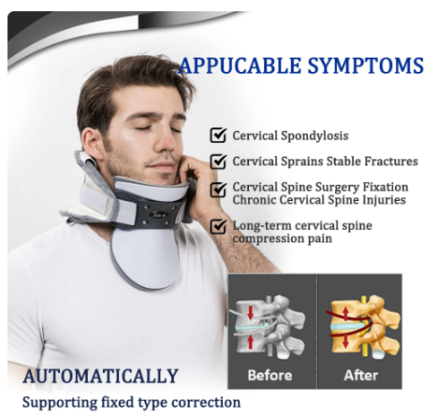 Neck Traction Device Neck Hot Compress Inflatable Cervical Vertebra Tractor Support Stretcher Posture Corrector Cervical Collar 2