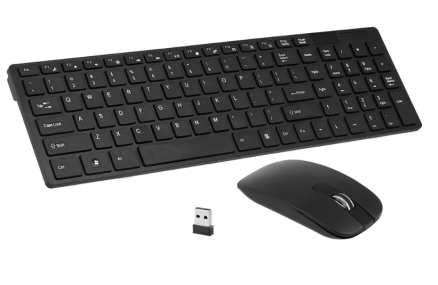 K-06 2.4G Wireless Keyboard and Mouse Combo Computer Keyboard with Mouse Plug and Play Black Keyboard Mouse for Laptop 1