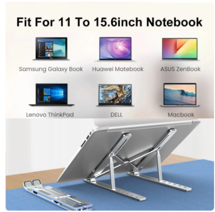 Aluminum Alloy Portable Laptop Stand for MacBook Air Notebook Foldable Tablet Bracket Laptop Holder Bracket Laptop Stand 2