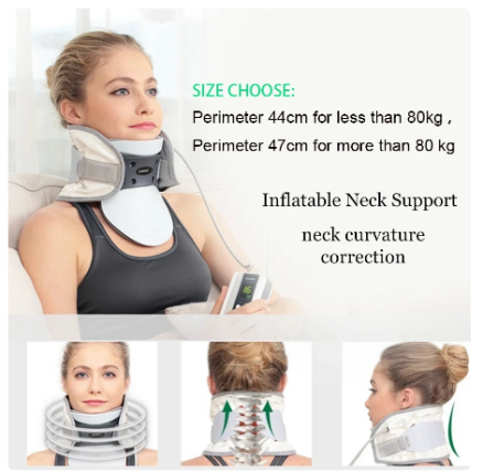 Neck Traction Device Neck Hot Compress Inflatable Cervical Vertebra Tractor Support Stretcher Posture Corrector Cervical Collar 3