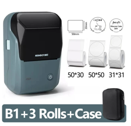 Mini Label Thermal Printer Niimbot B1 Portable Self-Adhesive Printer For Stickers Round Labels Rolls UV Tag Bluetooth Printer 6