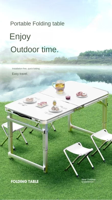 Outdoor Folding Table, Night Market Stall, Floor Stand, Convenient Folding Table, Outdoor Camping Dining Table 1