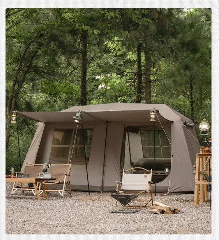 13㎡ Outdoor Camping Two-Bedroom 5-8 People Family Tent Village 13 Automatic Tent Outdoor House Free Shelter 2